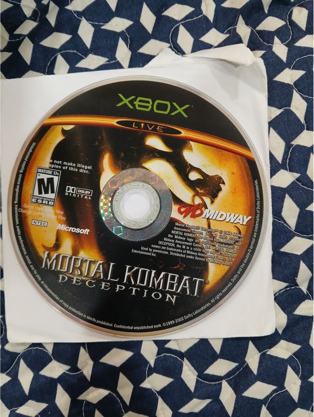 Mortal Kombat: Deception (Disc Only) (Microsoft Xbox, 2004)